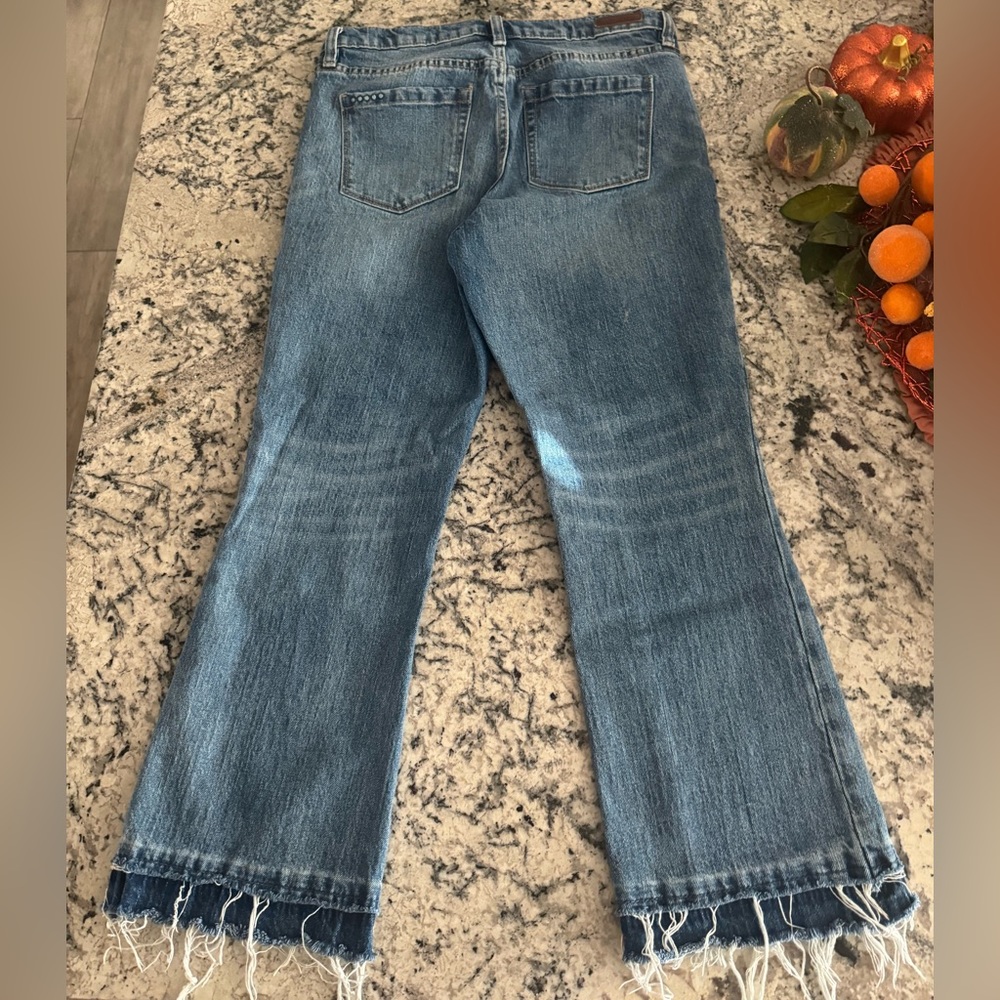 Blank NYC Womens 28 x25 The Varick Kick Flare Denim Medium Wash Blue Jeans 569™ - Picture 4 of 16